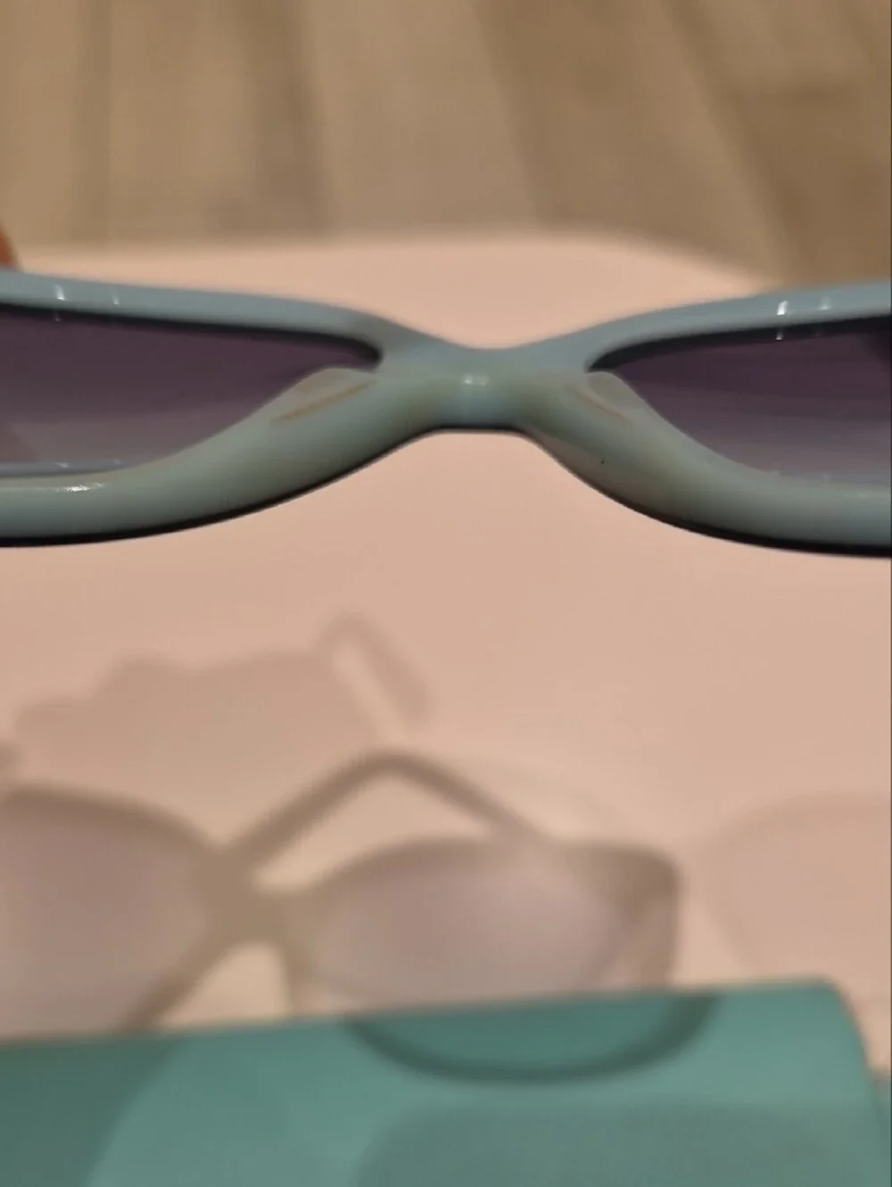 Tiffany & Co. Black Cat-Eye Sunglasses with Purple-Tinted Lenses